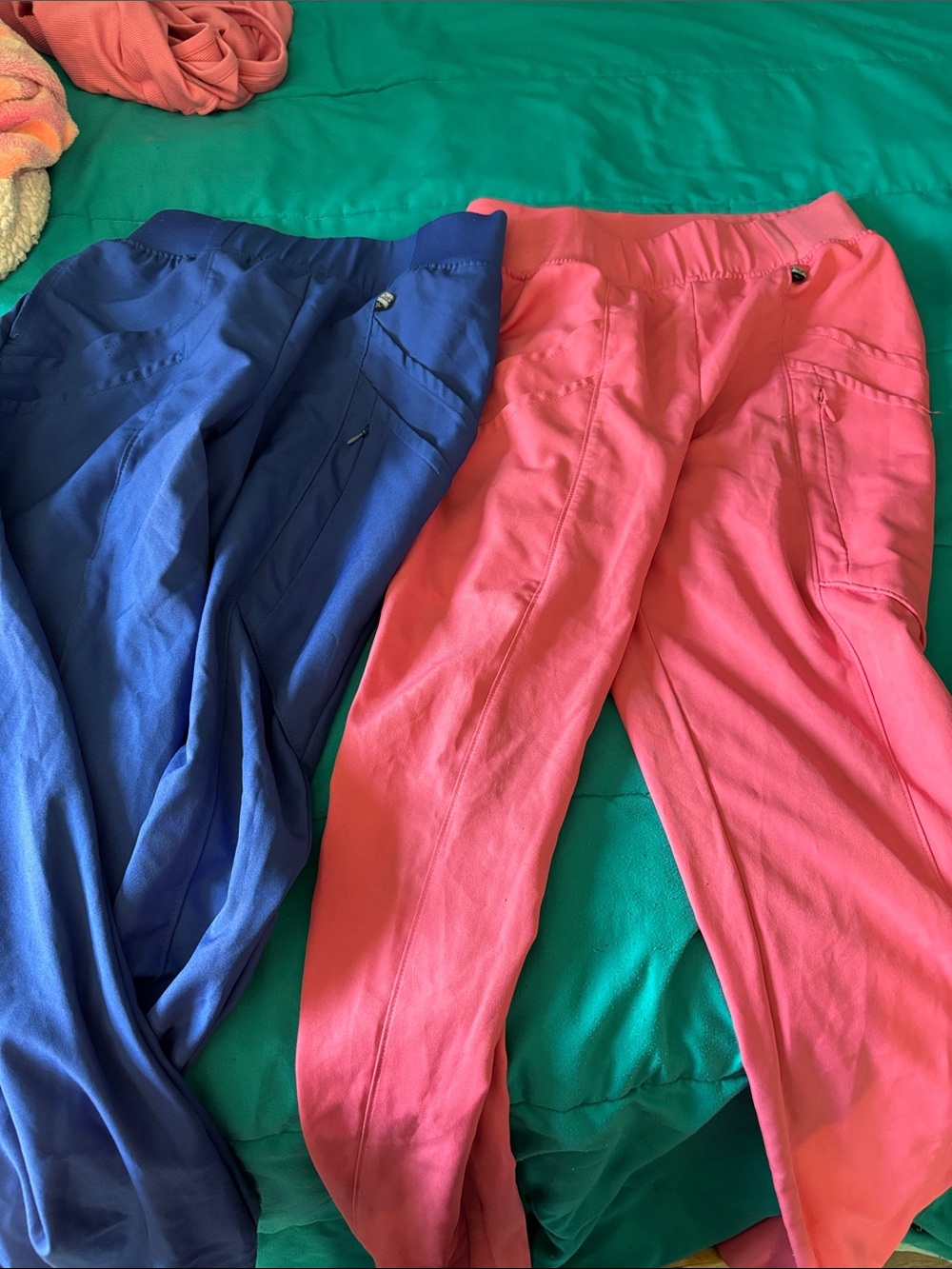 Women’s Two-Pack Joggers — Blue & Pink Pull-On Pants